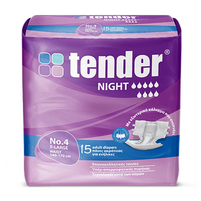 Tender Night Adult Diapers No.4 XL 15 Pieces CE