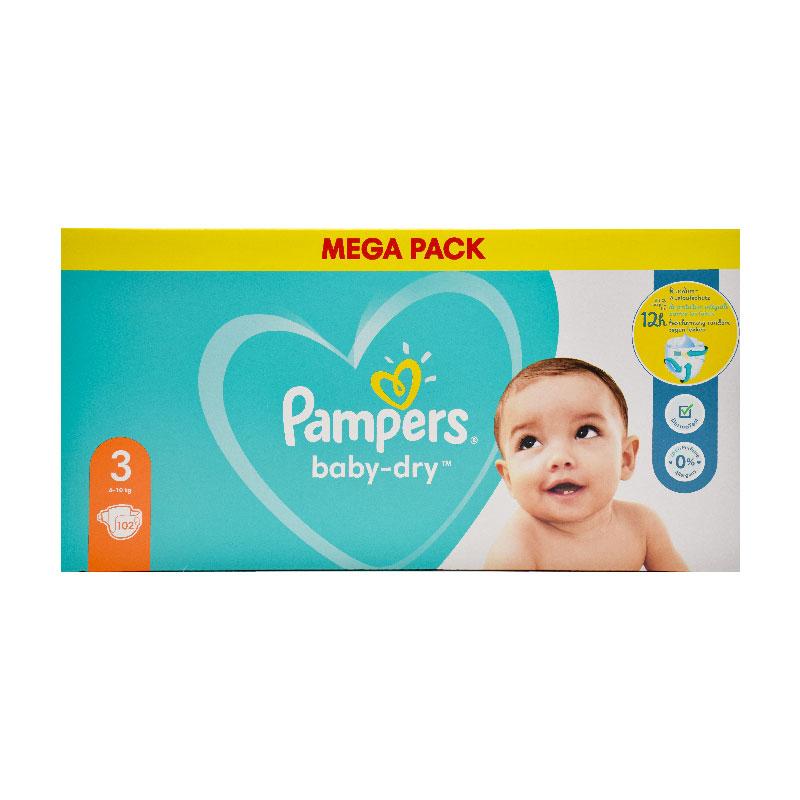 Pampers Baby-Dry Diapers Mega Pack No.3 6-10 kg 102