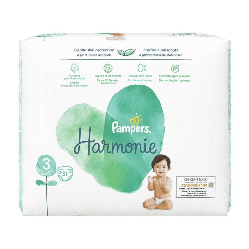 Mega Pack 104 Couches PAMPERS HARMONIE New Baby Taille 2 (4 à 8 KG