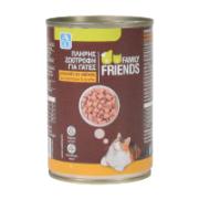 AB Family Friends Πλήρης Ζωοτροφή για Γάτες Μπουκιές σε Σάλτσα με Κοτόπουλο & Κυνήγι 400 g
