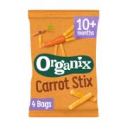 Organix Οργανικά Γαριδάκια με Γεύση Καρότου 4+ μηνών 4x15 g