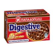 Παπαδοπούλου Digestive Μπισκότα με Αλεύρι Ολικής Άλεσης & Επικάλυψη Σοκολάτα Γάλακτος 200 g 