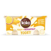Koko Dairy Free Γιαούρτι με Ροδάκινο & Passion Fruit 2x125 g 