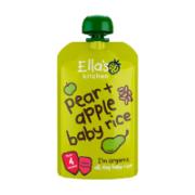 Ella's Kitchen Βιολογικός Πουρές Αχλαδιού - Μήλου & Ρυζάλευρο 4+ Μηνών 120 g