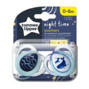 Tommee Tippee Πιπίλα Night Time 0-6 Μηνών 2 Τεμάχια