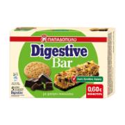 Παπαδοπούλου Digestive Μπάρες με Μαύρη Σοκολάτα χωρίς Προσθήκη ζάχαρη 5x28 g 