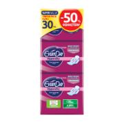 Everyday Hyperdry Extra Absorbent Cover Normal Ultra Plus Sanitary Pads 30  Pieces