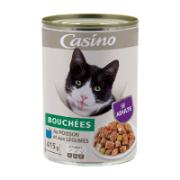 Casino Ολοκληρωμένη Τροφή για Ενήλικους Γάτους Μπουκιές σε Σάλτσα με Ψάρι & Λαχανικά 415 g 