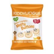 Kiddylicious Melty Buttons Ρυζογκοφρέτες με Γεύση Μπανάνα & Κολοκύθα 9+ Μηνών 5x6 g