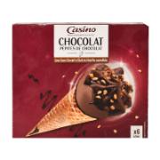 Casino 6 Χωνάκια Παγωτό Σοκολάτα με Σιρόπι Σοκολάτας & Καραμελωμένα Κομμάτια Φουντουκιού 444 g