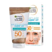Garnier Ambre Solaire Αντιρυτιδική Κρέμα Προσώπου Super UV με Υαλουρονικό Οξύ SPF 50 50 ml