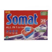 Somat All-in-1 Extra Απορρυπαντικό Πλυντηρίου Πιάτων 25 Ταμπλέτες 440 g