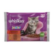Whiskas Πλήρης Υγρή Τροφή για Γατάκια σε Σάλτσα 4x85 g 