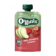 Organix Bio Πουρές Φρούτων Μήλο, Φράουλα & Κινόα +12 Μηνών 100 g 