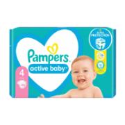 Pampers Active Baby Πάνες μίας Χρήσεως No.4 9-14 kg 46 Τεμάχια