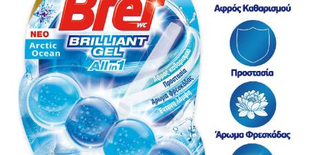 Bref Brilliant Gel All in 1 Arctic Ocean WC block with the scent of the  ocean 42 g - VMD parfumerie - drogerie