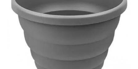 Wham Beehive Round Pot Cement Gray 66 cm