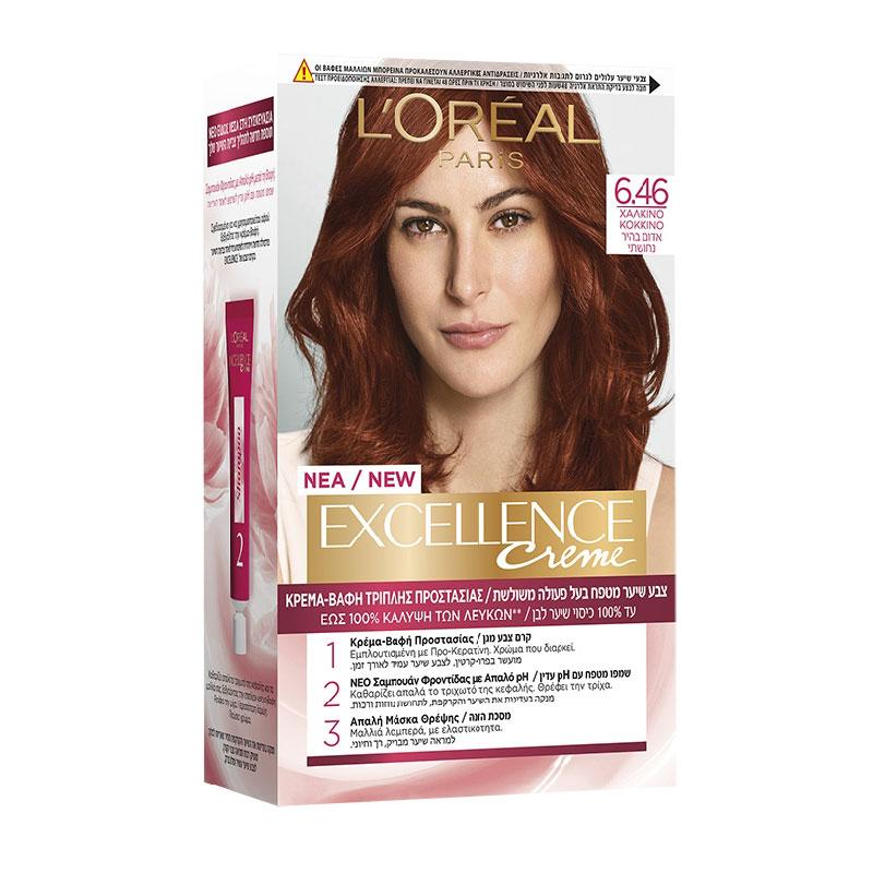 L' Oreal Paris Excellence Creme Hair Color  Natural Light Copper Red 48  ml