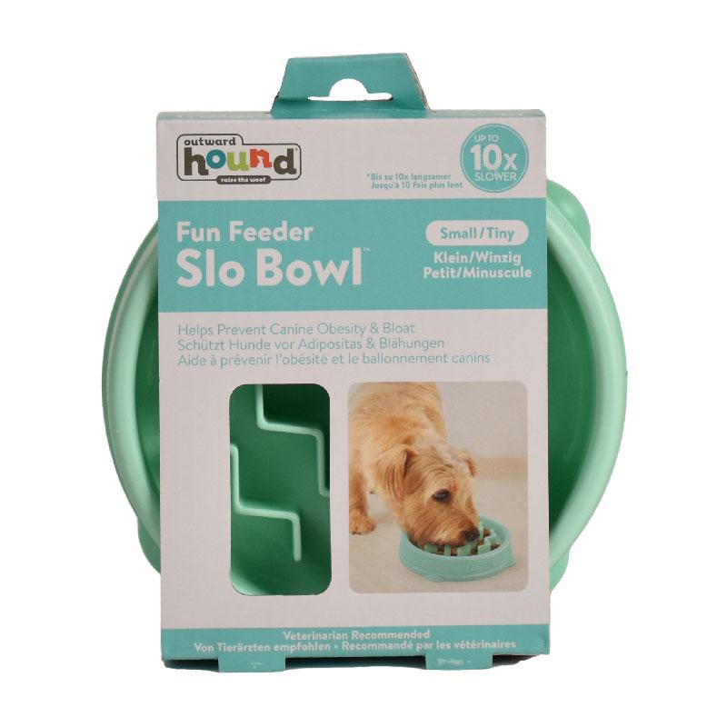 Outward Hound Fun Feeder Slo Bowl, Slow Feeder Dog Bowl, Small/Tiny, Mint