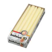 Bolsius 10 Tapered Candles Ivory 245x24 mm
