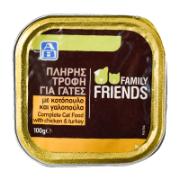 Family Friends Wet Complete Cat Food with Turkey & Chicken 100 g