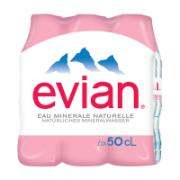 Evian Natural Mineral Water 6x500 ml     