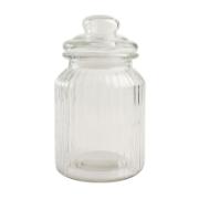 Medium Glass Ribbed Canister 113x185 mm