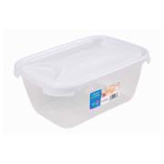 Wham Cuisine 2.0lt Rectagular Food Box 23x16x9.5 cm Clear & Ice White