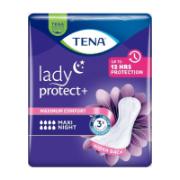 Tena Discreet Protect+ Night Sanitary Pads Maxi Night 10 Pieces CE