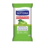 Septona Antibacterial Wipes With Ethyl Alcohol with Apple Fragrance 15 Pieces