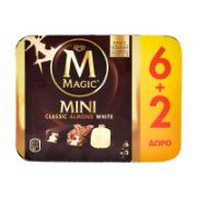 Magnum Magic Mini Classic, Almond, White Ice Creams 6+2 Free 480 ml