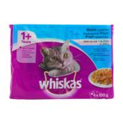Whiskas Pouch Cat Food in Jelly Fish Selection 4X100 g