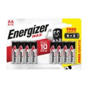 Energizer Max AA Μπαταρίες 6+2 Δώρο