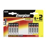 Energizer Max AΑA Batteries 6+2 Free