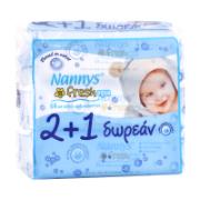 Nannys Fresh Baby Wipes with Aqua 2+1 Free 64 pcs