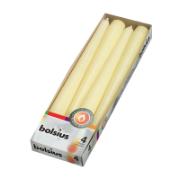 Bolsius 4 Tapered Candles Ivory 245x24 mm