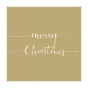 Ambiente Napkins Christmas Note Gold 20 Pieces
