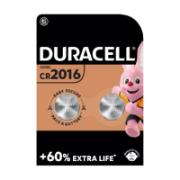Duracell Coin Lithium Battery CR2016 3V 2 Pieces