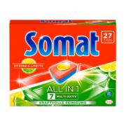 Somat Dishwashing Tabs with Lemon & Lime 27 Washes 486 g