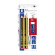 Staedtler x5 Pencils 2HB + Free Eraser 