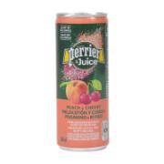Perrier & Juice Peach & Cherry Flavoured Beverage With Carbonated Natural Mineral Water 250 ml	