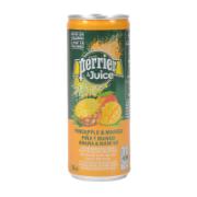 Perrier & Juice Pineapple & Mango Flavoured Beverage With Carbonated Natural Mineral Water 250 ml	