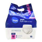 Hope Care Adult Pull-Ups Adults Diappers Size M 10 Pieces CE