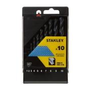 Stanley Metal Drill Bit Set 10 pcs 1-10 mm