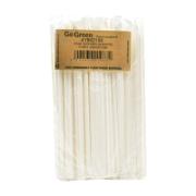 Go Green Straw Paper White Ind. Wrapped x100 Pieces