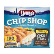 Young’s 2 Fish Steaks In a Crisp Bubbly Batter 200 g