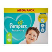 Pampers Baby-Dry Diapers Mega Pack No.6 13-18 kg 70 Pieces