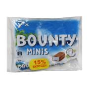 Bounty Mini Moist Tender Coconut Covered in Thick Milk Chocolate in a Bag 227 g