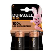 Duracell Plus Alkaline Battery C2 1.5V 2 Pieces