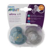 Philips Avent Ultra Soft Soother x2 Pack 6-18 Months